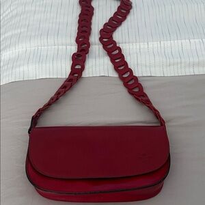 Patricia Nash red leather shoulder bag